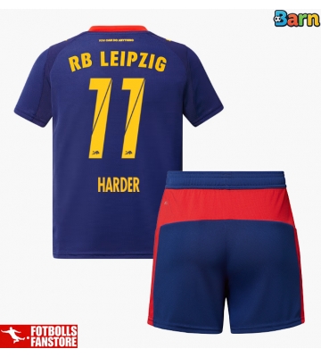 RB Leipzig Conrad Harder #11 Bortatröja Barn 2025-26 Kortärmad (+ Korta byxor)